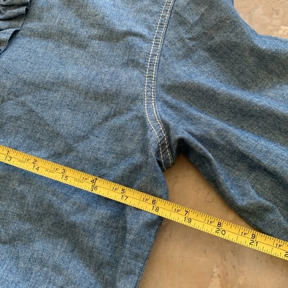 EUC Tory Burch Deneuve Light Blue‎ Denim Knee Length Shirtdress size XS chambray - Picture 11 of 14